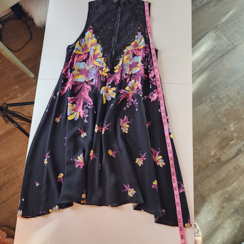 Free People Marsha Slip Dress Black Onyx Combo Sz S NWT - Picture 11 of 16